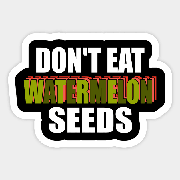 Watermelon seeds gift for pregnant women Sticker by Monstershirts